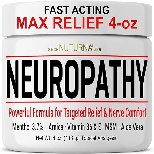 Vista 7 de Crema para Alivio de la Neuropatía - Alivio Máximo de Acción Rápida para Pies, Manos, Piernas, Dedos - Ultra Fuerte Mentol, Árnica, Aloe Vera, MSM