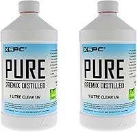 Vista 11 de XSPC Pure Premix - Refrigerante destilado para PC, 1 litro, azul UV, paquete de 2