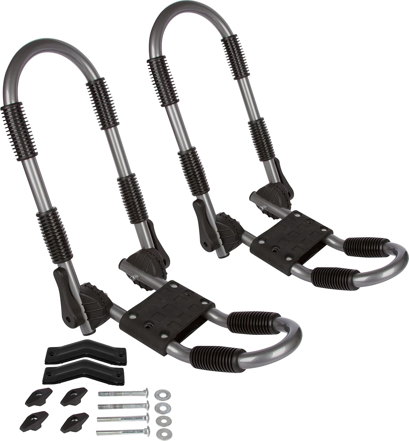 Suspenz Foldable Kayak Roof Rack with Tie Down Straps, Adjustable J-Rack Car Top Carrier Mount for Kayak Canoe SUP (44-0143)