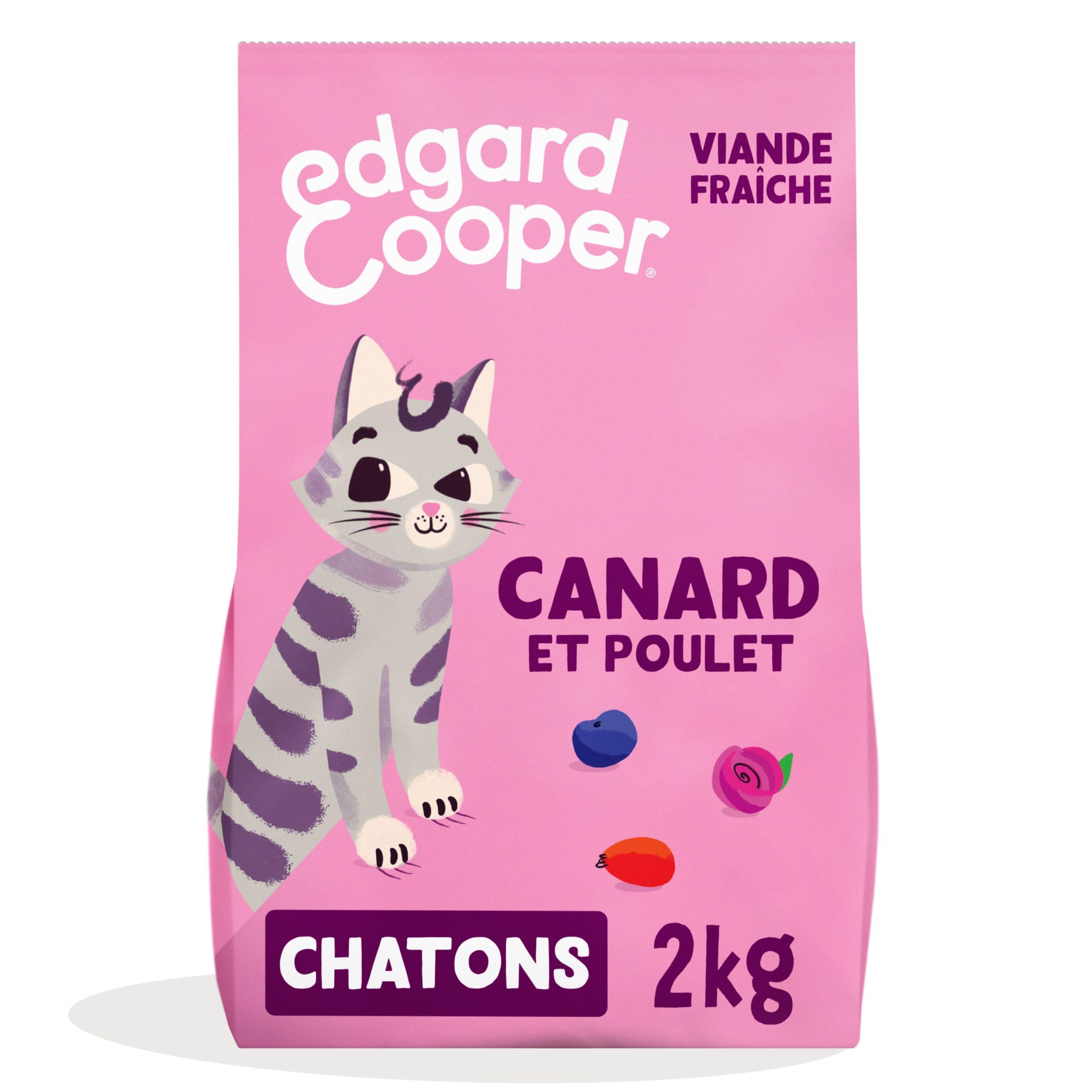 Edgard Cooper Sterilised Kitten Dry Food, Kitten, Duck & Chicken 2 kg, Grain Free, Fresh Meat, Natural Food, High Protein Kibble, No Added Sugars
