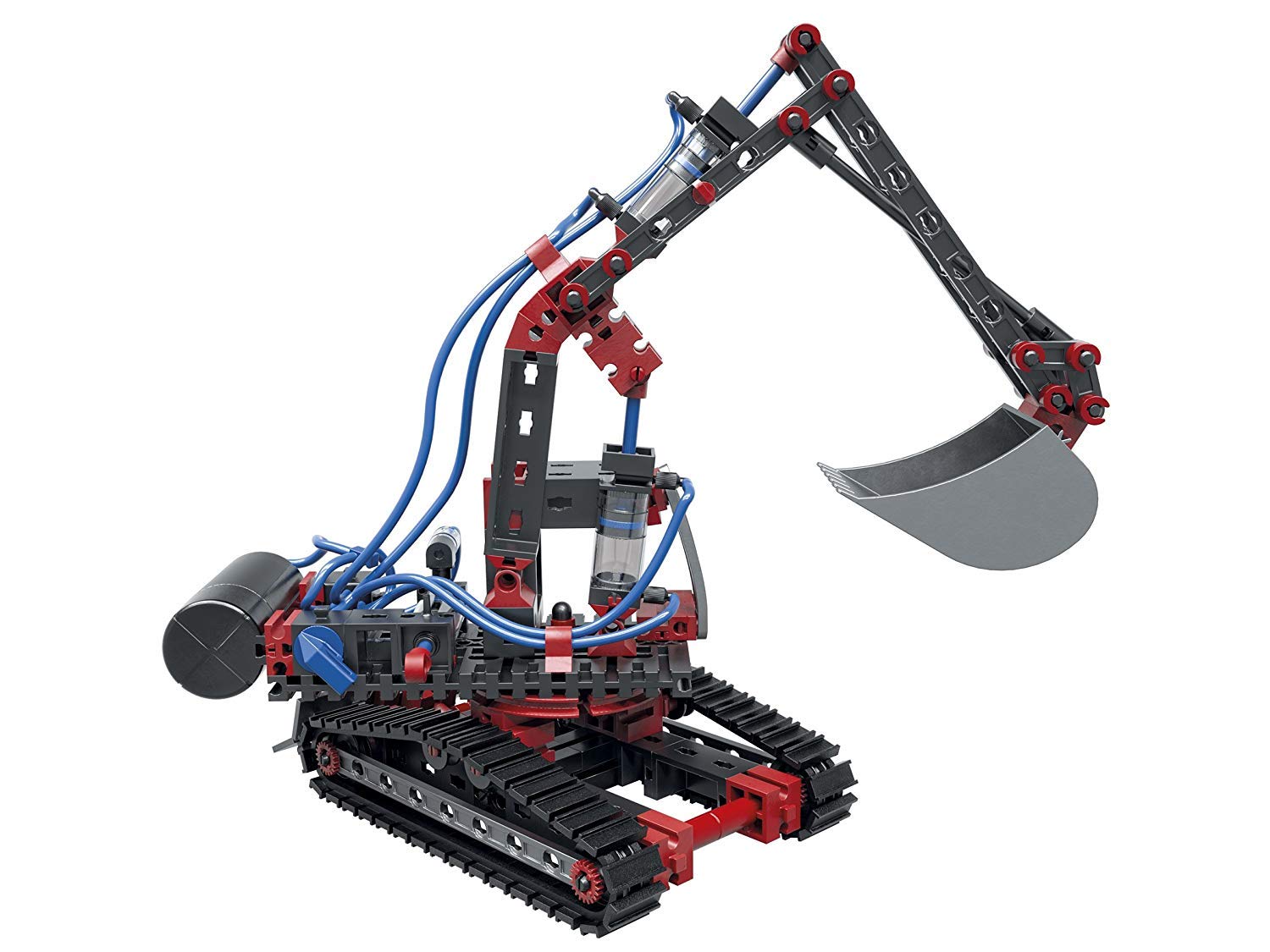 fischertechnik Experimentierbaukasten Mechanic + Static 2 - der optimale Technik Baukasten & Pneumatic Power - der Pneumatik Spielzeug Bagger & 4 weitere Modelle Spielspaß