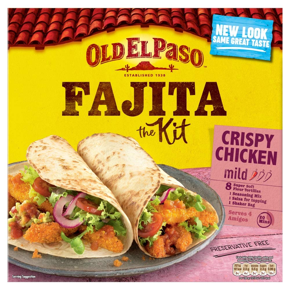 Old El Paso Crispy Chicken Fajita Kit, 555g