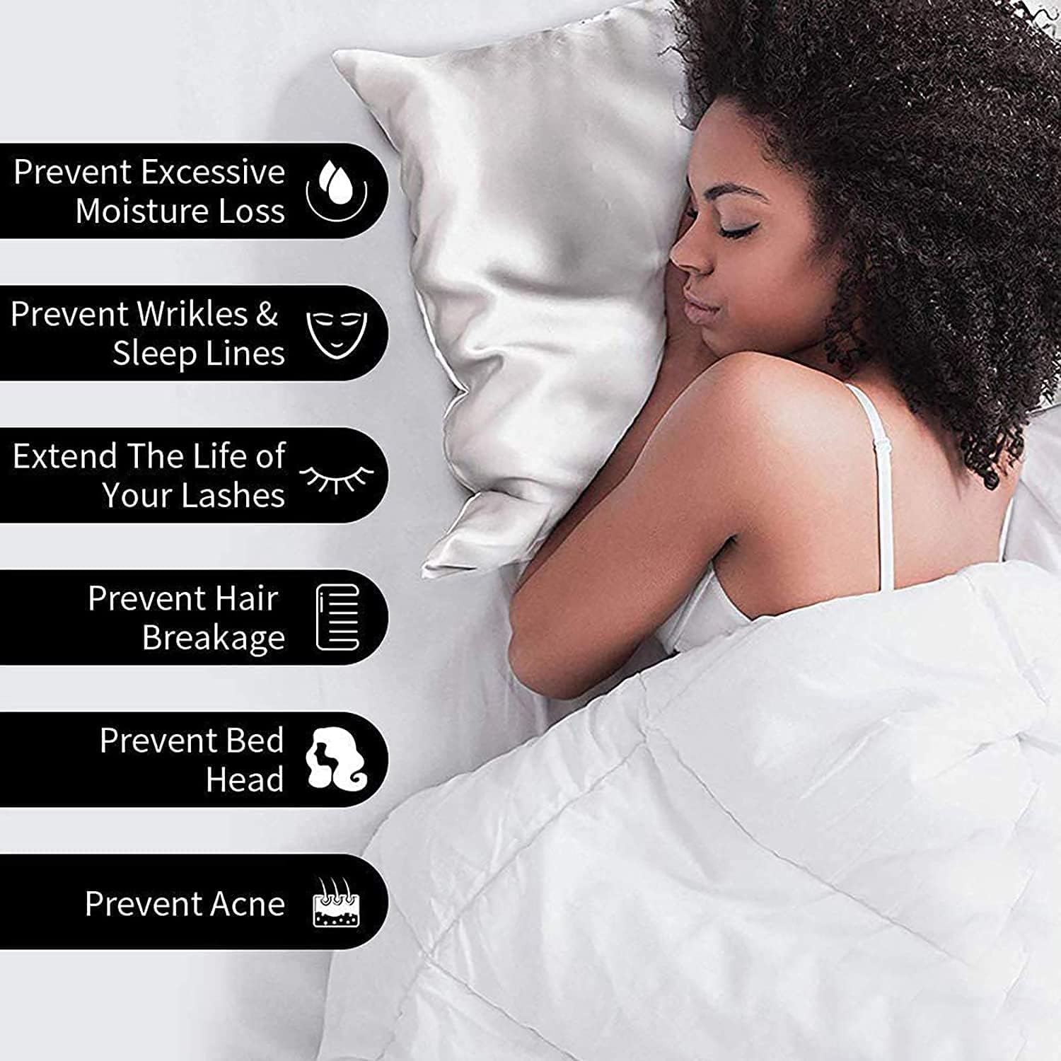 RUIPTSKE Natural Silk Federa, ipoallergenico, 22momme, 100% Seta, 600 Filati, con a Scomparsa Cerniera (Light Champagne, 50x80cm)