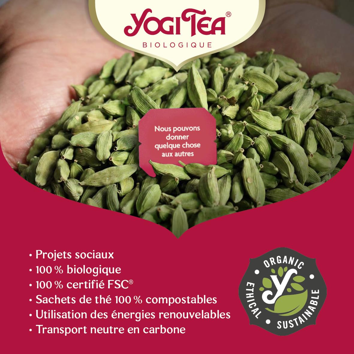 Yogi Tea Calendario de Adviento de Tés 2024 – Calendario con 24 Variedades de Té Orgánico, 24 Bolsitas y 24 Mensajes Inspiradores – Ideal Como Regalo Sin Chocolate