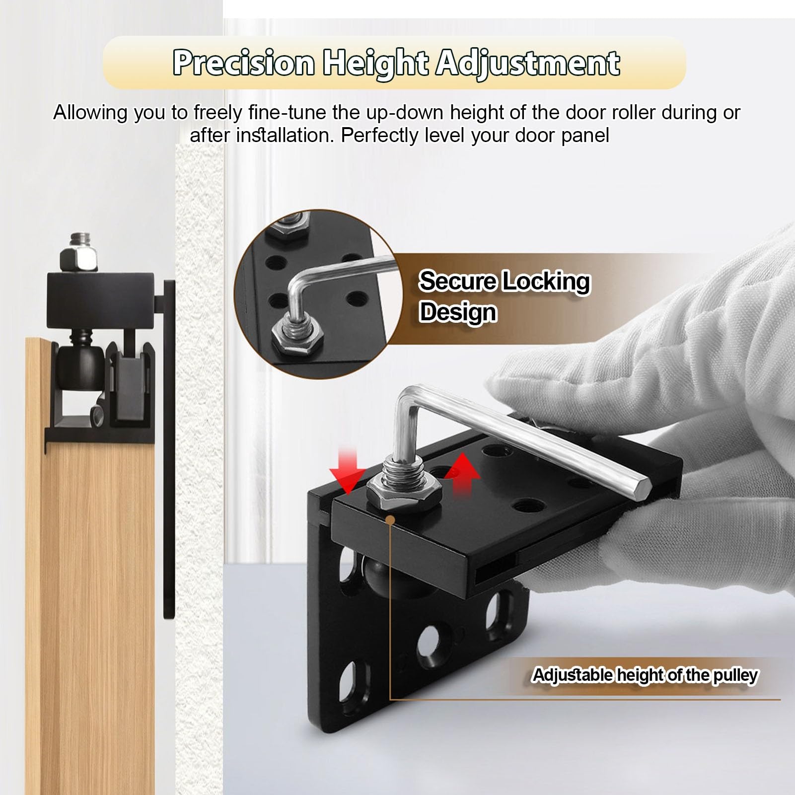 Kit Puerta Corredera Riel Invisible de Alta Resistencia para Puertas con Espejo, Kit de Herrajes Invisibles con Ruedas para Puertas Correderas, Guías de Cierre Suave(0.8m/2.6 ft)
