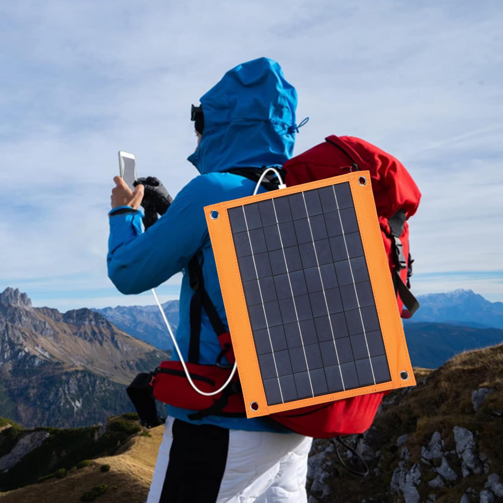 interfacce efficienti di CC di USB C del caricatore del pannello solare policristallino 16W per l'emergenza di campeggio all'aperto