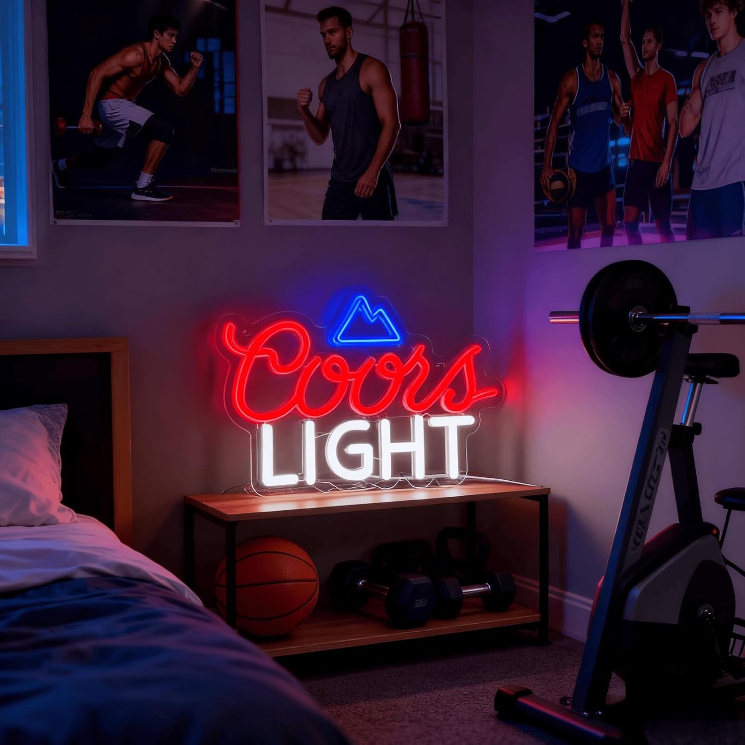 LED Lights for Bedroom,Led Art Wall Decorative,USB-Powered Neon Sign for Room Decor, Suitable for Man Cave,Game Room,Bar,Restaurant (AAA410-Red)