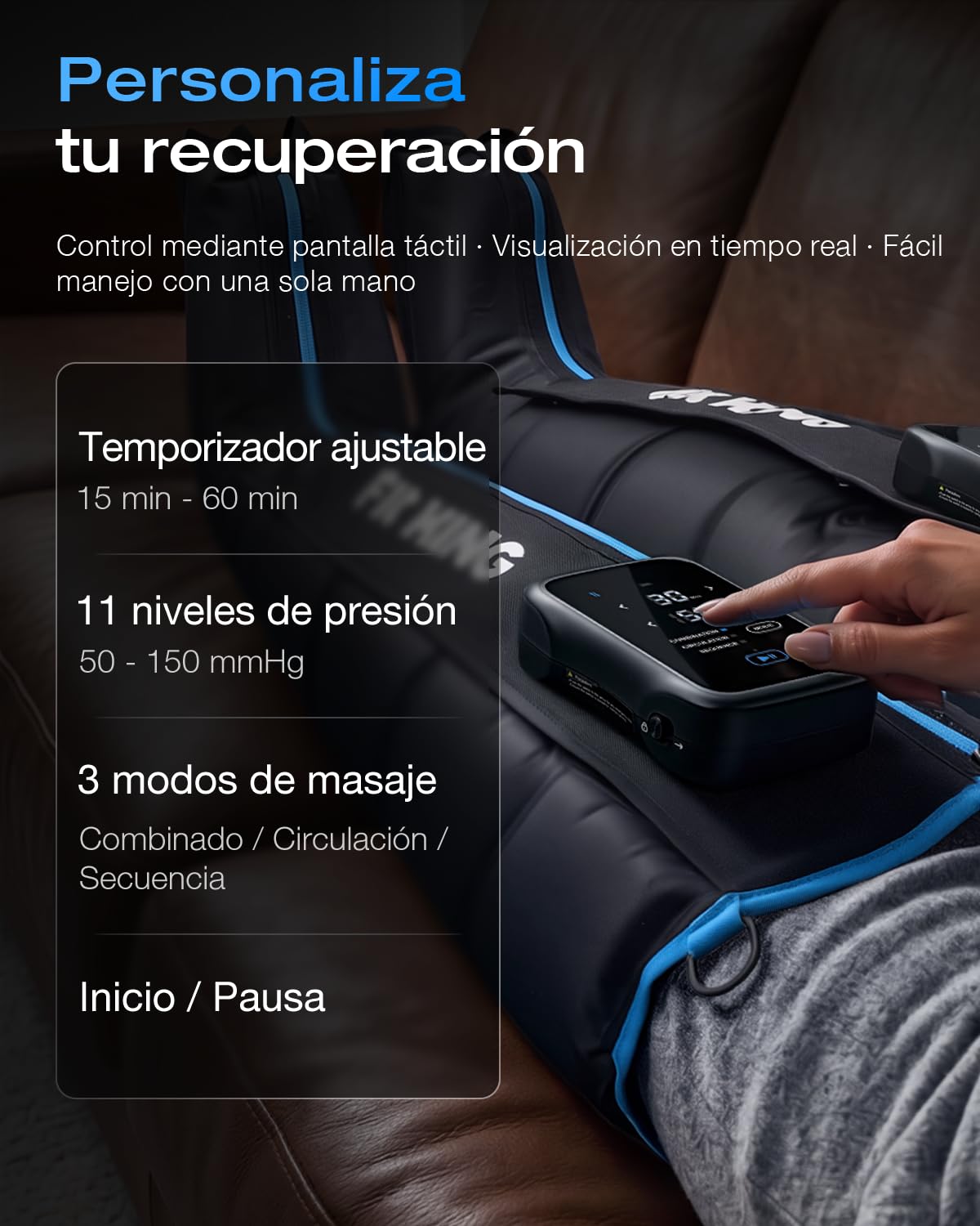 FIT KING Inalámbricas Botas Presoterapia Para Casa Sincronización Bluetooth