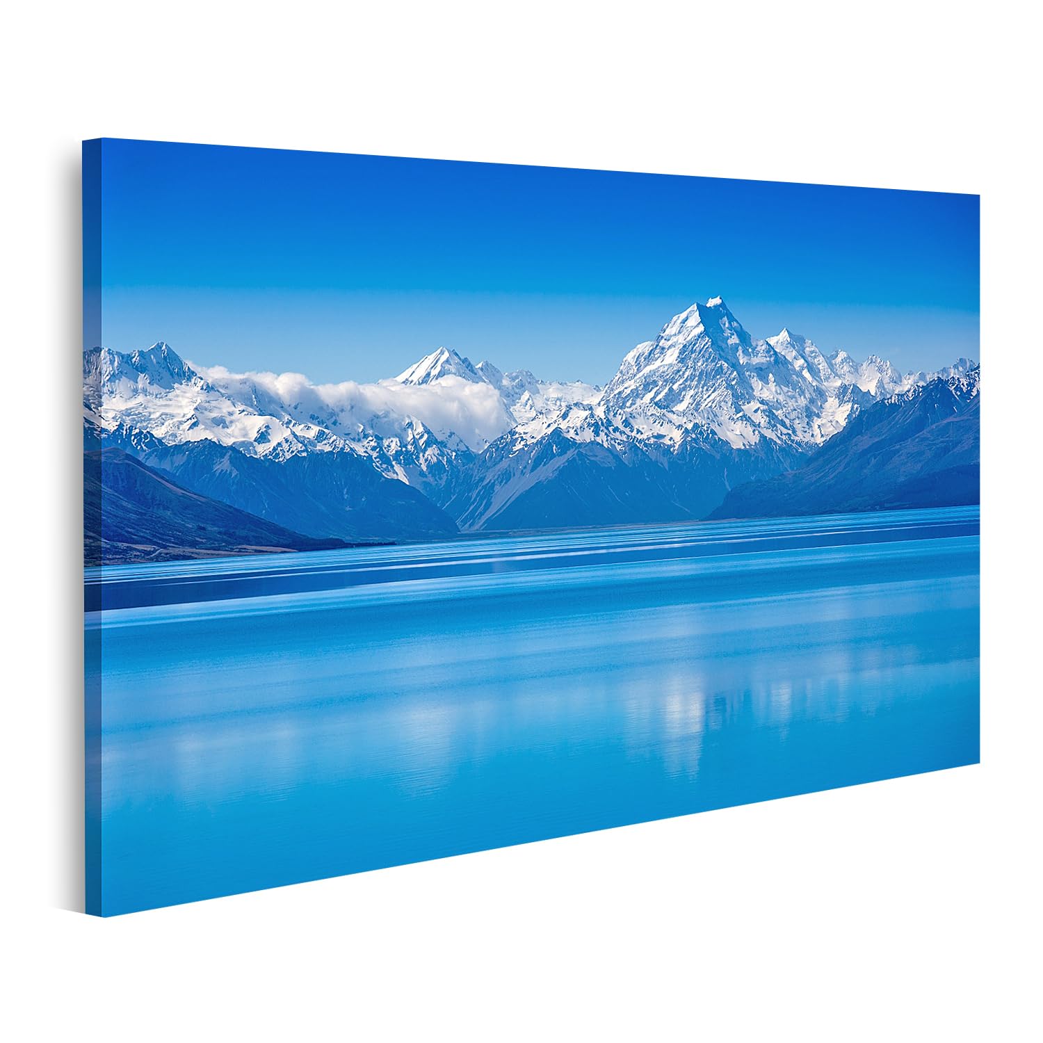 islandburner Primer cuadro sobre lienzo lago de montaña paisaje reflejo en el agua nieve cielo claro ver imágenes murales póster