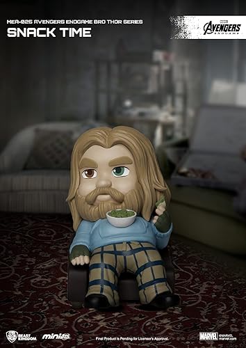 Miniatura 2 de Beast Kingdom Avengers Endgame Bro Thor Snack Time MEA-025 Mini figura de ataque de huevo, multicolor