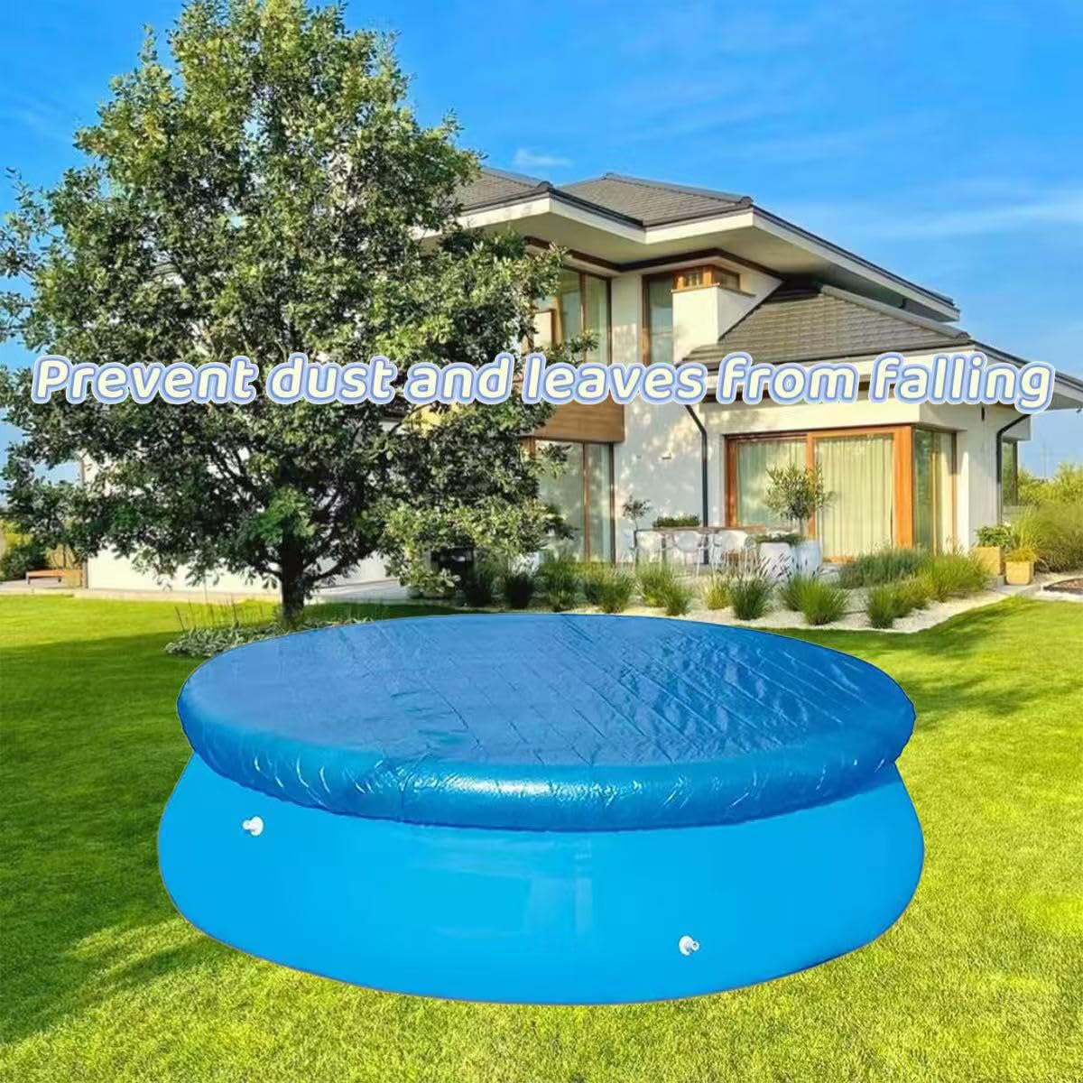 Bâche pour Piscines Ronde, Bâches Solaire Ronde pour Piscines Gonflables, Couverture De Piscine Protection pour 244cm/8feet Piscines Hors Sol