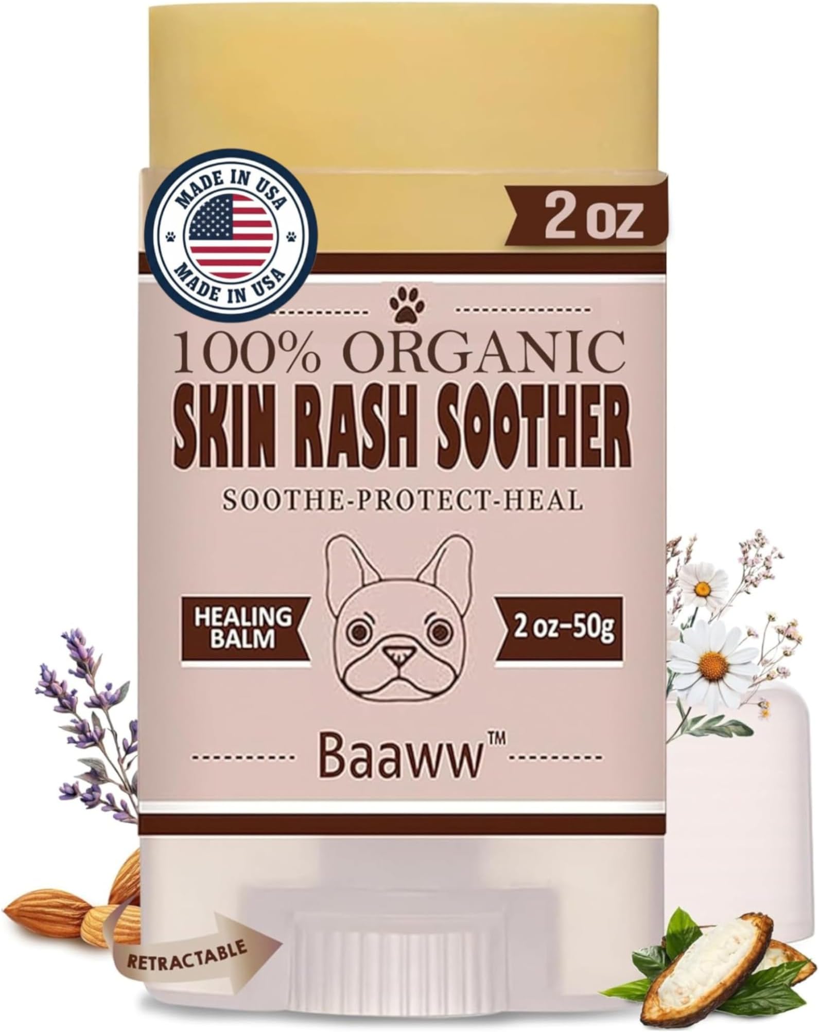 Dog Irritated Skin Relief - Hot Spot Soother Skin Treatment Moisturizer, Anti-Itch & Allergy Dog Lotion, All-Natural Rash Cream for Canines - Soothing Relief for Dry & Itchy Coat - Balm 2 oz