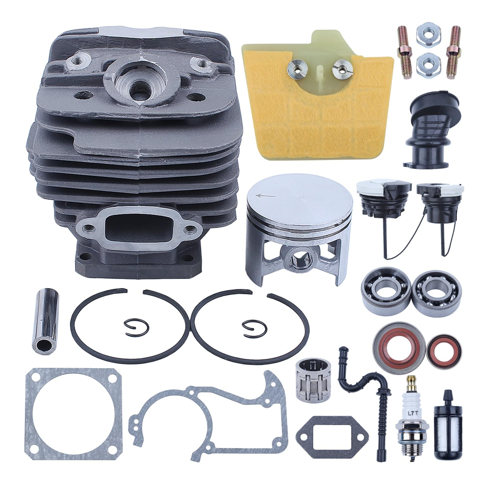 1 Juego de filtro de aire de sello de aceite de pistón de cilindro de 48mm for Stihl 036 MS360#11250201206 repuestos de motosierra Motosierra Gasolina