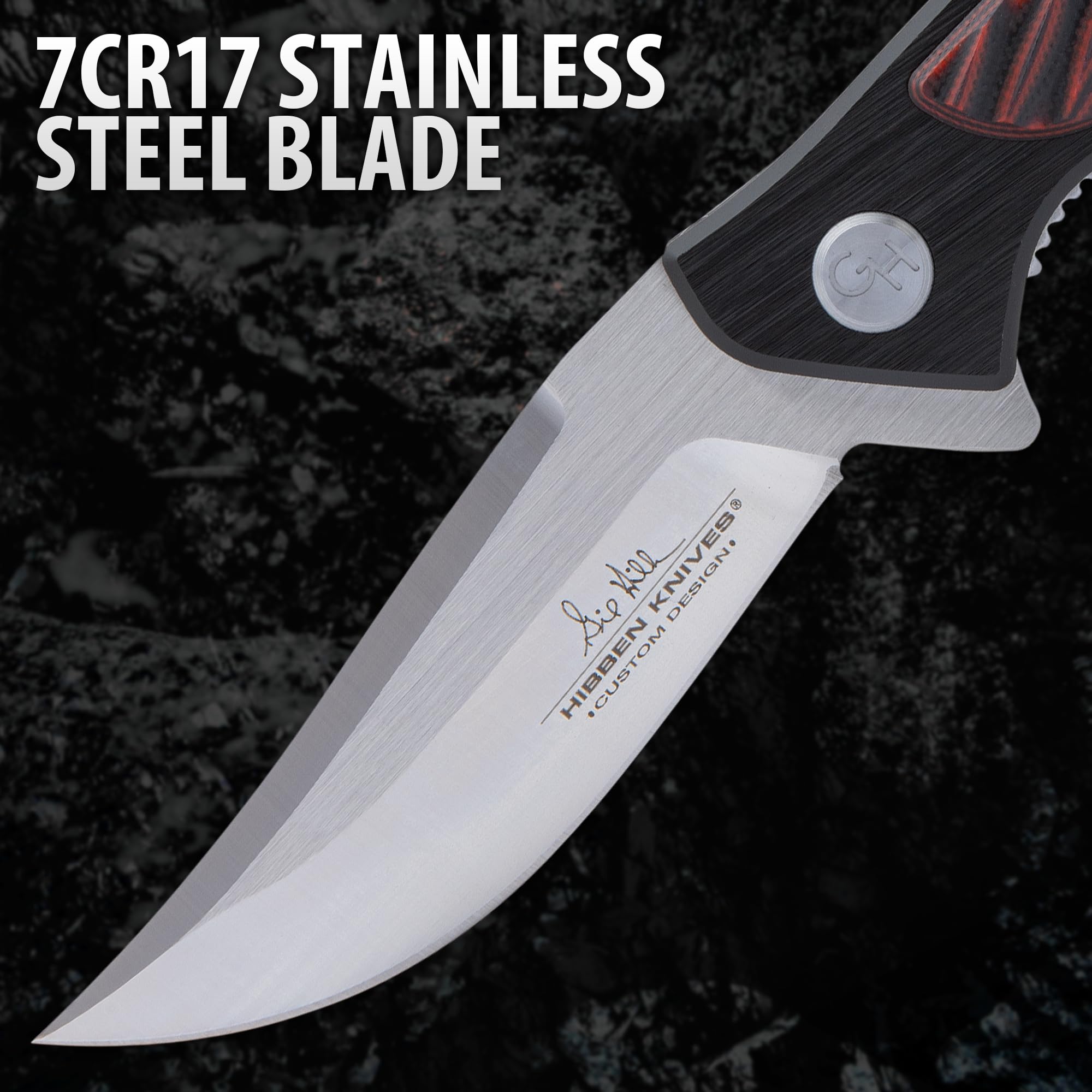 Hibben Red Whirlwind Pocket Knife | 3 1/4