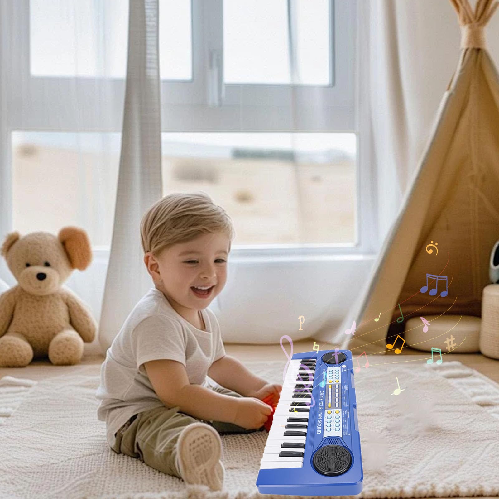 Amazon | xuuyuu 電子キーボード ピアノ音色 2つのスピーカー 8種類の