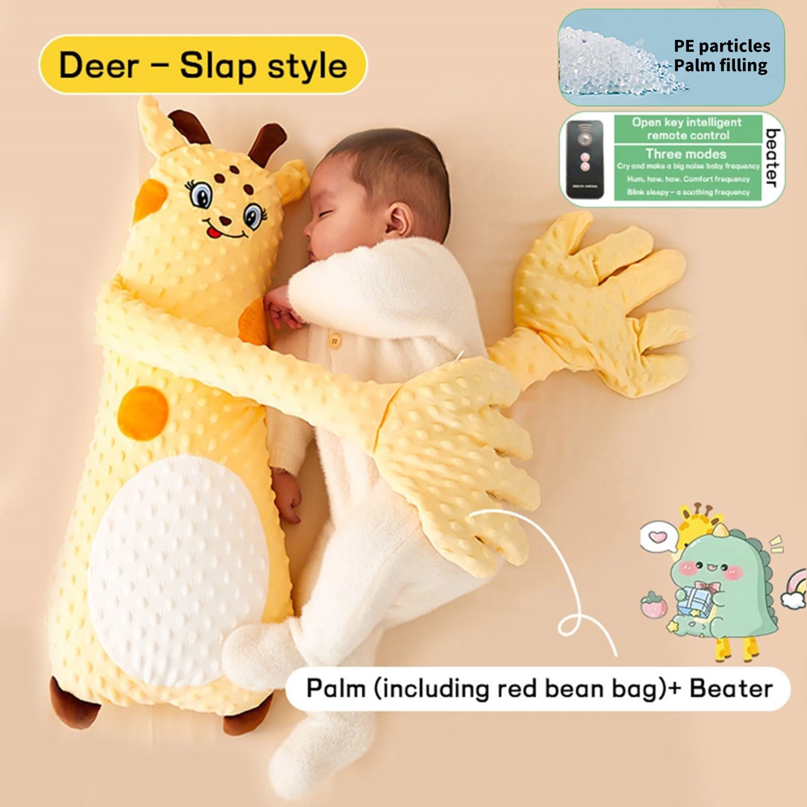 Automatisch klopfender Baby Schnuller, schöne Cartoon Stimmung, beruhigende, Schlafhelfer, ergonomisches Design für Neugeborene, Baby Beruhigungskissen