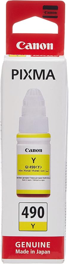 Canon GI-490 Y Cartucho de tinta original Amarillo para Impresora de  Inyeccion de tinta Pixma Serie G G1501-G2501-G3501-G4511 : Amazon.es:  Informática