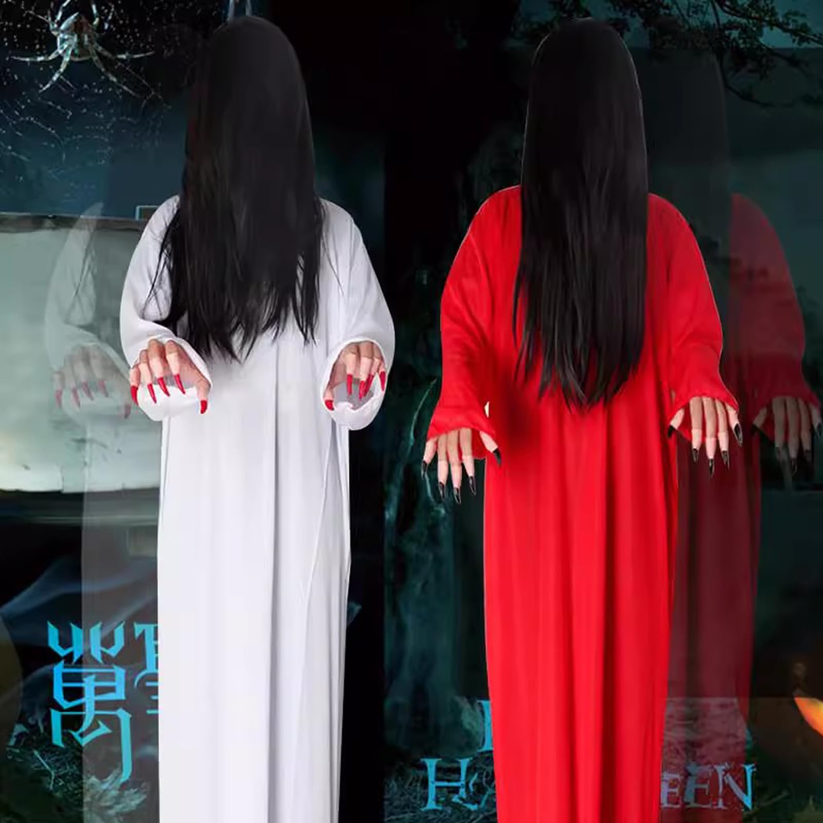 ご購入者様決定꒰未使用꒱貞子コスプレ 白装束ハロウィン ドッキリ企画お化け屋敷 XLサイズOK Amazon.co.jp: Cicc ハロウィン コスチューム 怨霊の女 幽霊 貞子