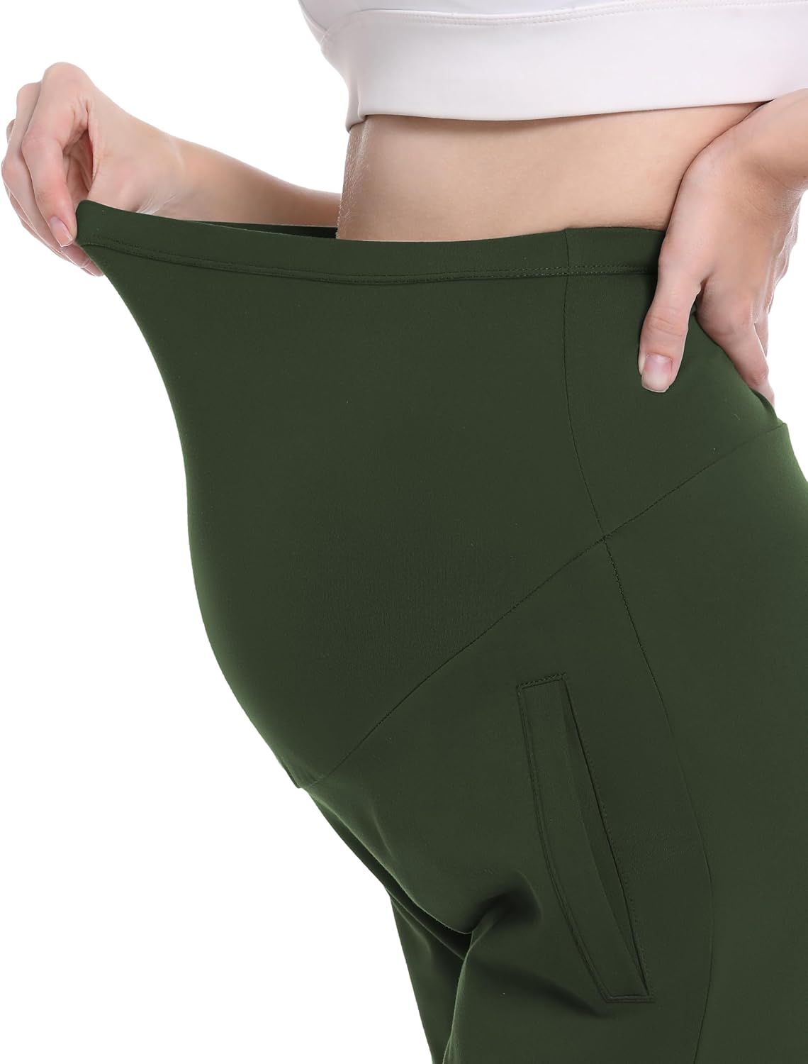 V VOCNI Maternity Joggers Pants Sweatpants Yoga Lounge Workout Activewear Pregnancy Pants with Pockets - Image 2