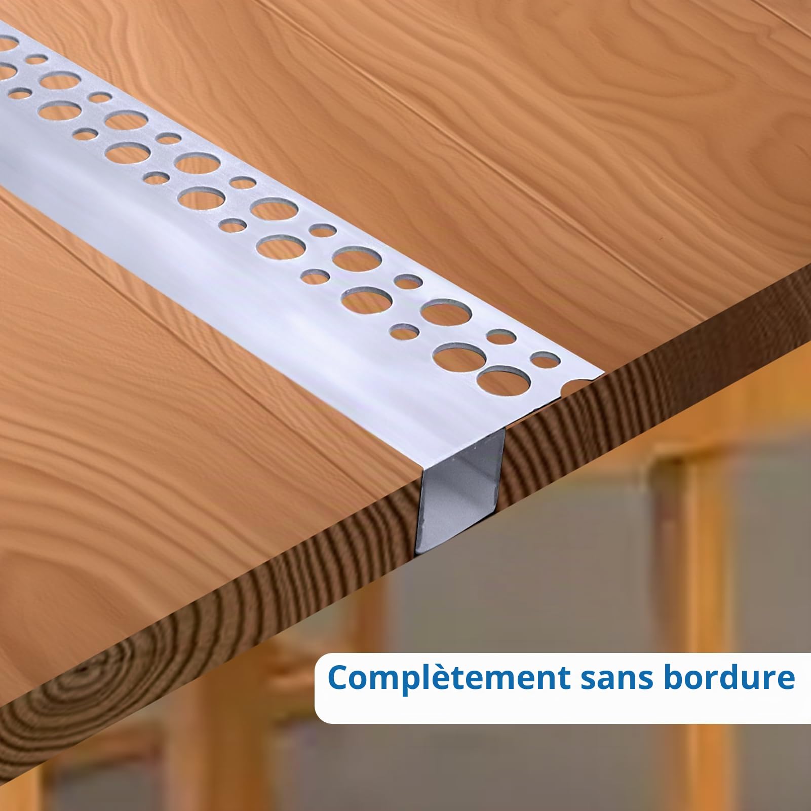 Profil en aluminium à encastrer LED inShareplus, 1 m 6-Pack de canaux LED en aluminium avec diffuseur laiteux, diffuseur LED à canal unique encastré sans bordure pour sous-placard, mur, plafond et