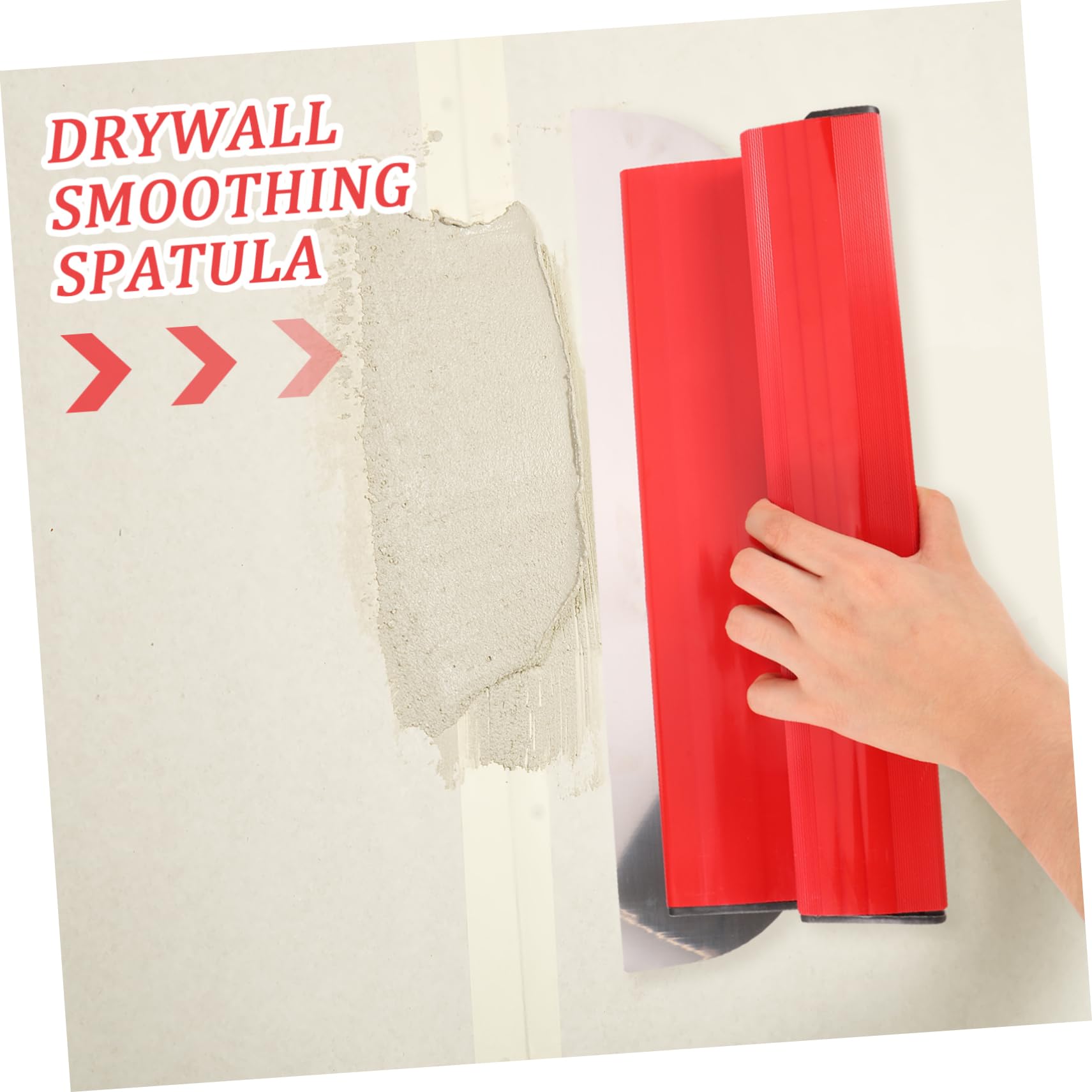 Spatola per Cartongesso in Acciaio Inox, Impugnatura Comoda, per Lisciare Pareti e Stucco in Casa, Set, Facile da Usare