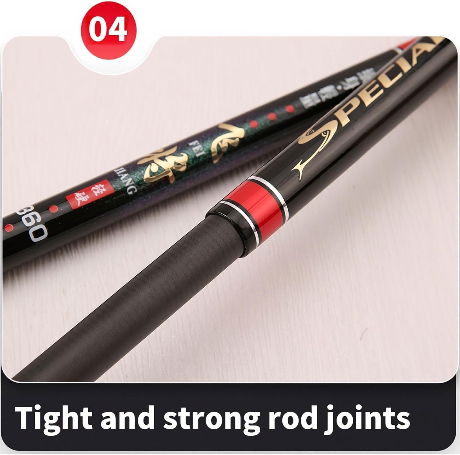 Canna da Pesca telescopica in Carbonio da 3,6 m, 4,5 m, 5,4 m, 6,3 m e 7,2 m. Canna Ultraleggera e Super Rigida, Ideale per fiumi, bacini Artificiali e laghetti(4.5m)