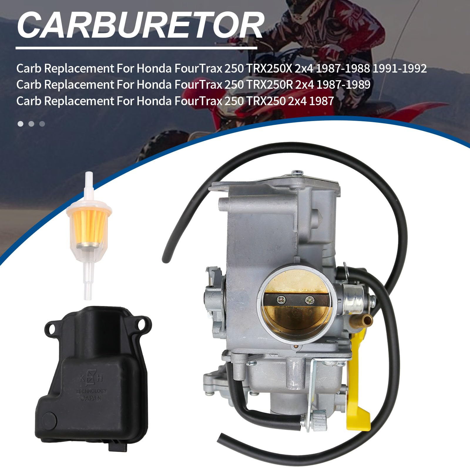 Cr250 Carb Replacement Carburetor For Honda FourTrax 250 TRX250 ...