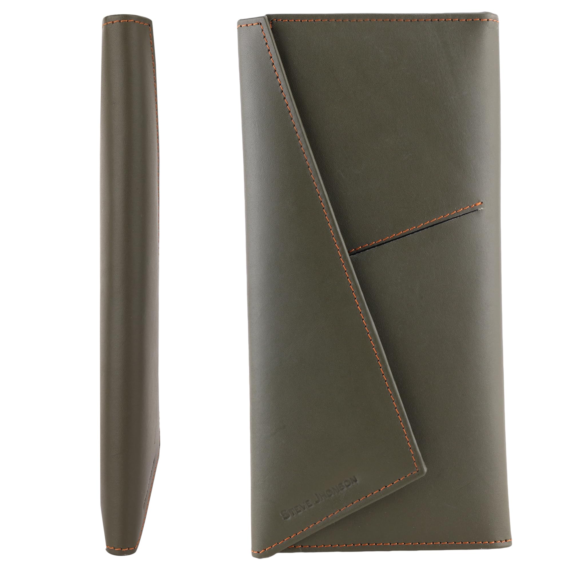 Passport Holder for Men/Women - Pure Leather Passport Cover for Travel - Waterproof Mens Accessories Passport Bag - Boarding Pass/Passport Wallet for Family (Green)-image-44