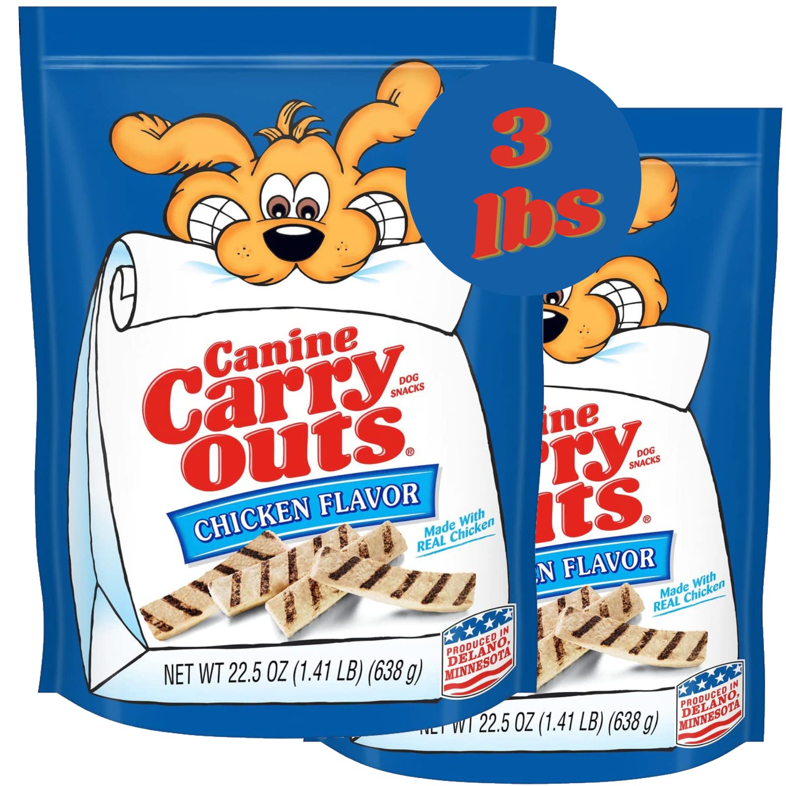 Canine - 2 Pack - Chicken | Beef Flavor Dog Treats (3 Pounds Total) (Chicken)