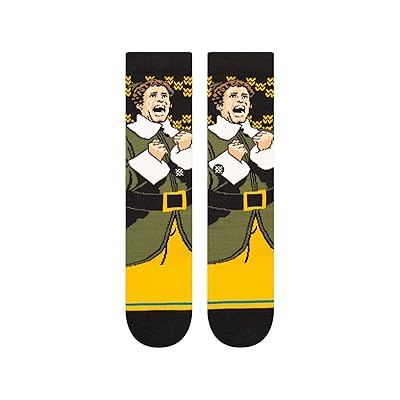 Stance Smilings My Favorite Elf Crew Cut Socks Shoes Black