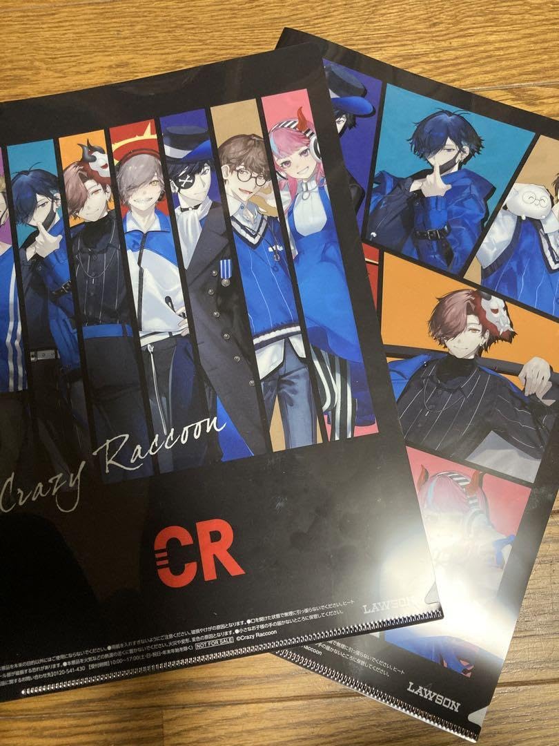 Amazon.co.jp: CR Crazy Raccoon ローソン コラボ クリアファイル 2枚