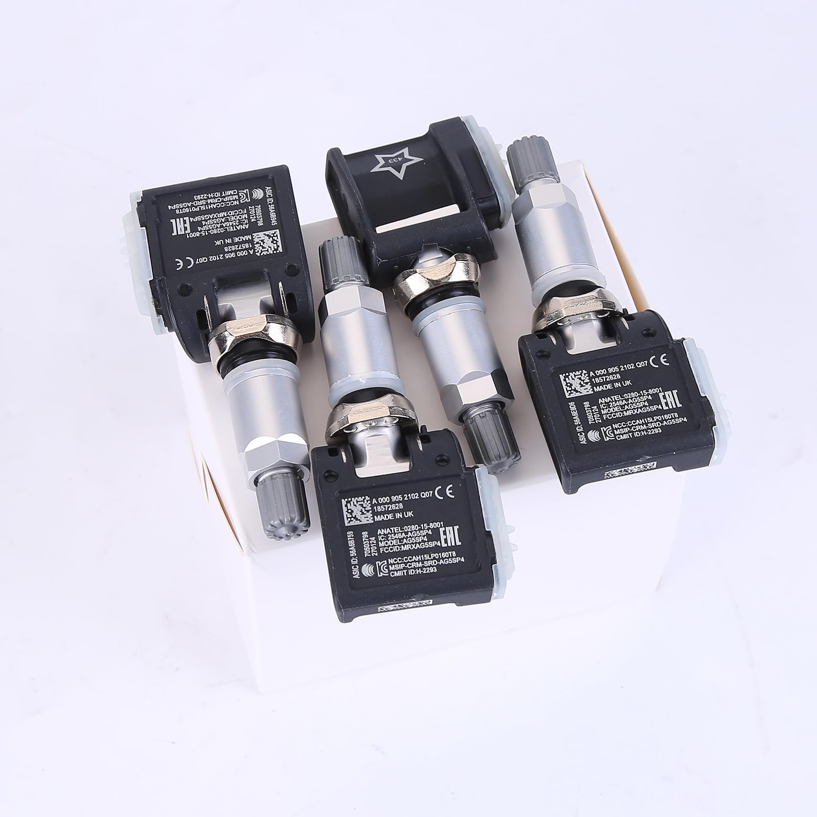 4 sensores de presión de neumáticos TPMS compatibles con Mercedes-Benz W213 S213 C238 A238 A000009052102 Sistema de control de presión de neumáticos