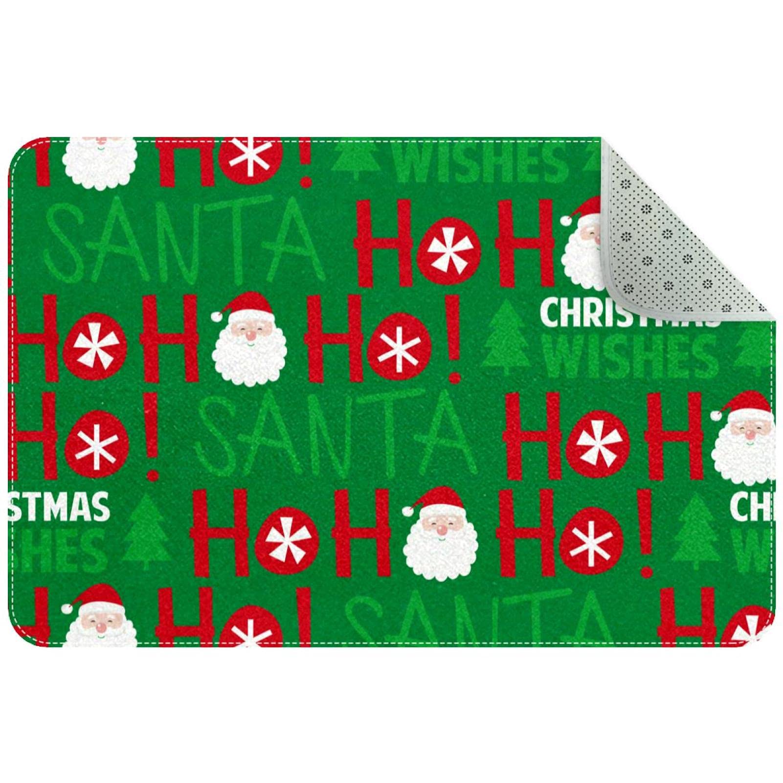 Paillasson Père Noël pour entrée chaleureuse tapis de couloir lavable