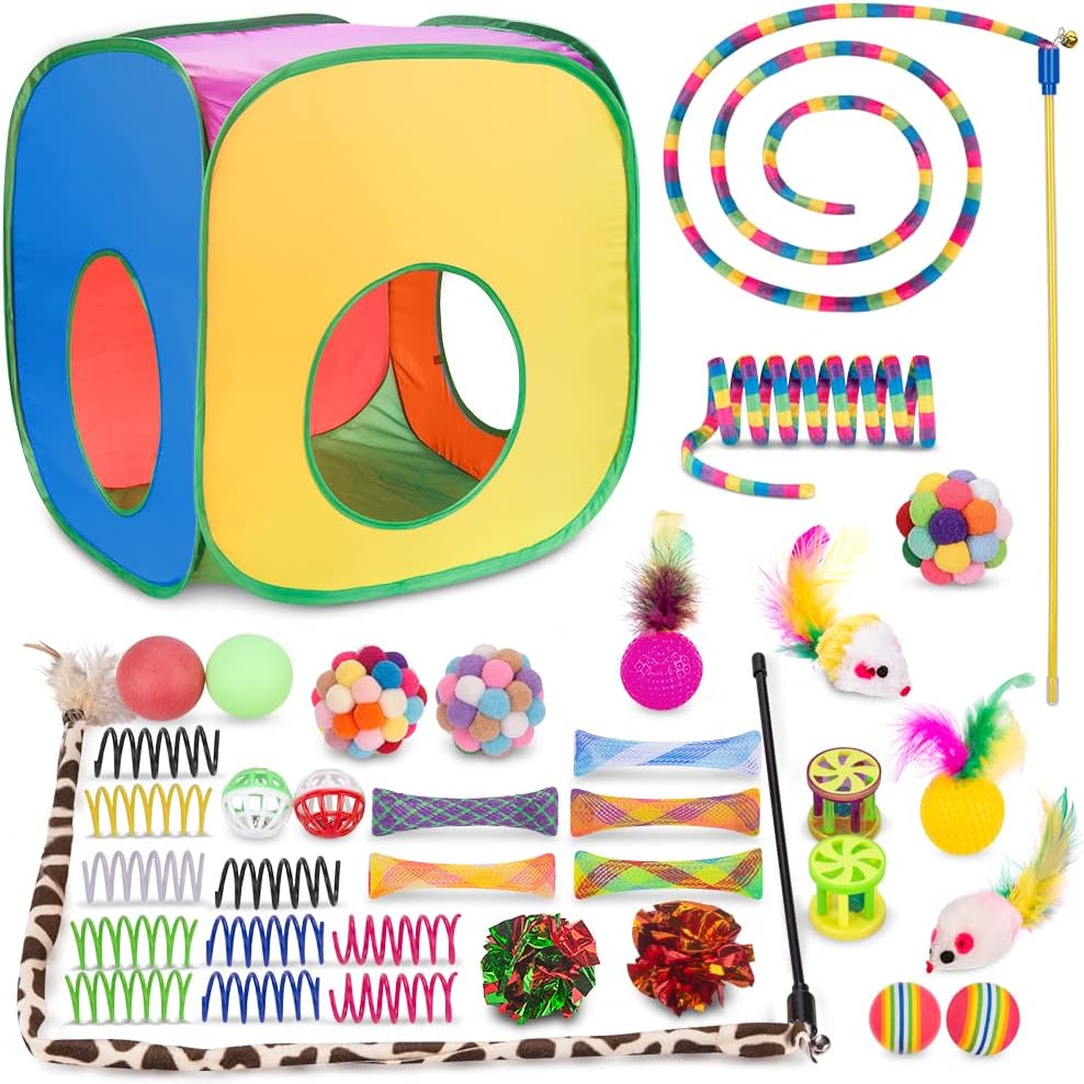 Retro Shaw 36 Pack Large Cat Toys for Big Cats Kittens