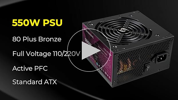 Amazon.com: 550W Power Suppy 80 Plus Bronze Non Modular