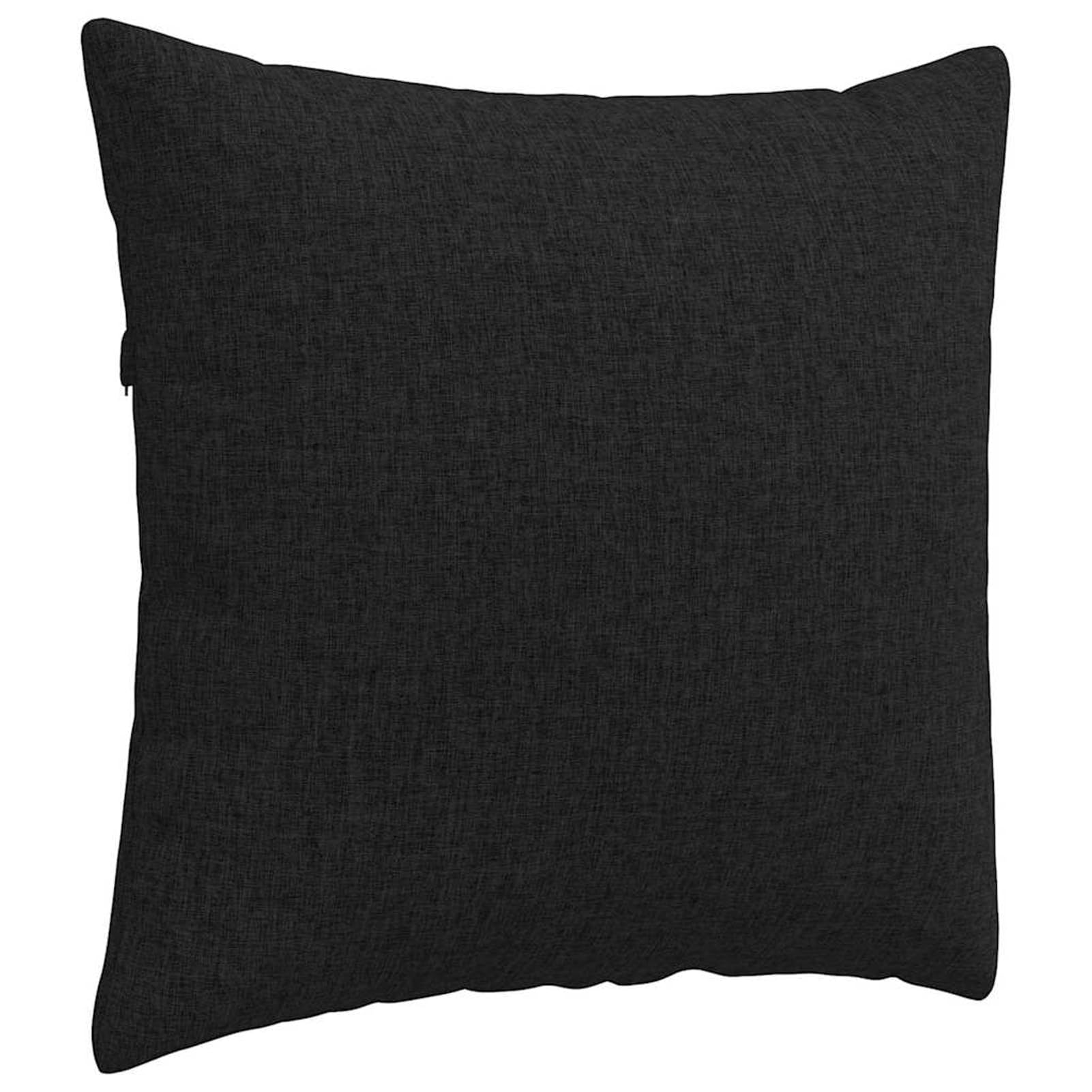 Cuscino per divano nero 50 x 50 cm 2 pezzi in morbido tessuto sfoderabile e imbottitura ergonomica in poliestere per interni