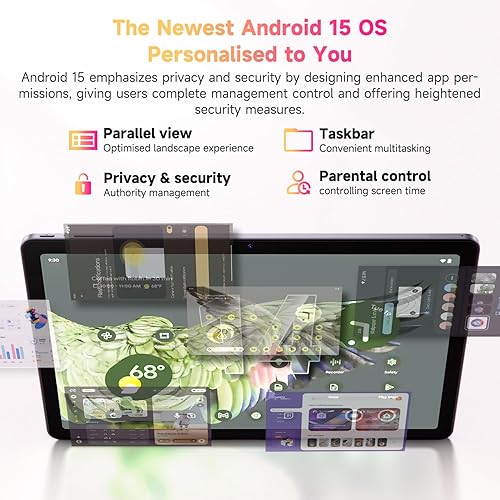 Miniatura 5 de CHUWI Hi10 XPro Android 15 Tablet 10.1'', 8GB RAM 128GB ROM, Unisoc T606 Octa-Core, pantalla táctil HD IPS, cámara de 13MP+5MP, Widevine L1,7000mAh,