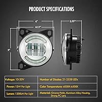 Vista 7 de Kit de ensamblaje de luces antiniebla LED de 12V Partsam para Peterbilt 579 587, Kenworth T660 Lámpara de conducción para parachoques delantero