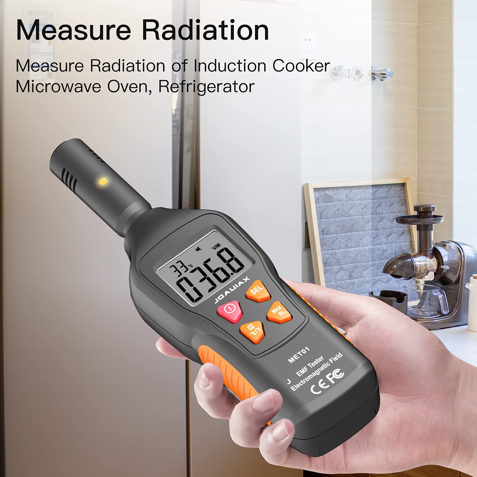 JOAUIAX EMF Meter Reader EMF Detector,5HZ—3500MHz Digital Household Radiation Detector,3 in 1