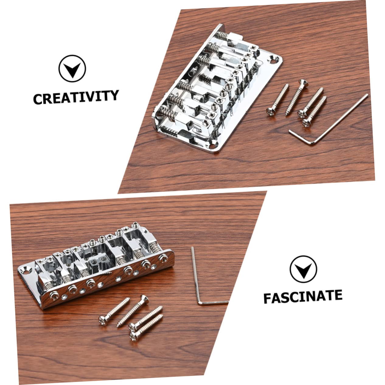 ifundom 3sets Ponte Per Chitarra Elettrica Corde Sella Accessorio Cromato Per Strumenti Musicali Migliora Suono e La Giocabilità