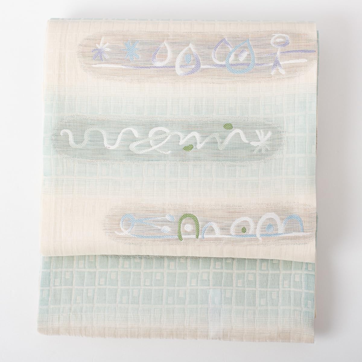 Amazon.co.jp: 西陣織 三幸織物謹製 正絹袋帯 全季節軽量帯 おぼろ  