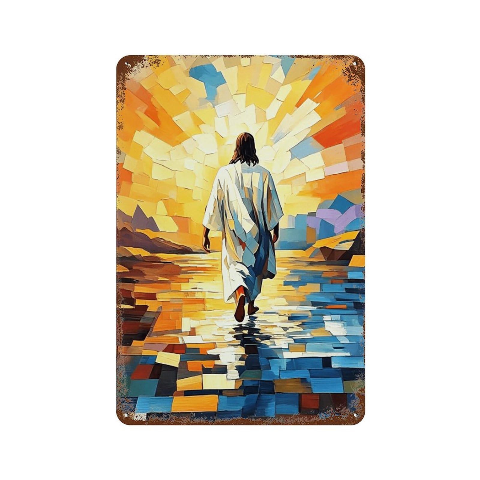 MGHTGRWE Christ Advent (1) Poster Wall Art Iron Vintage Metal Tin Sign Modern Home Cofffee Club Art Bar Shop Decor 30x20cm