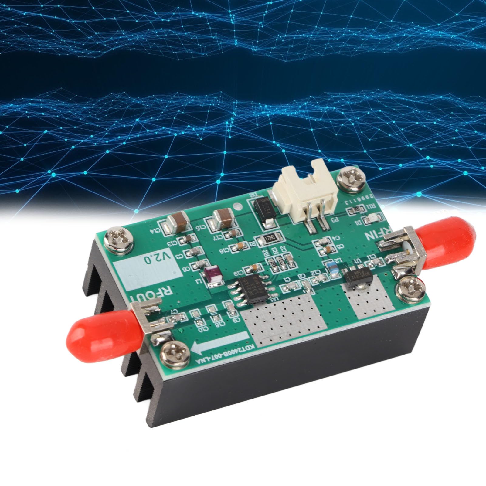 Amplificatore di Segnale RF, Modulo Amplificatore di Potenza RF2126 1500-2600 Mhz 2,4 Ghz 1 W, Amplificatore per Trasmissione Immagini Su Pcb Con Dissipatore In Lega di Alluminio E Interfaccia SMA