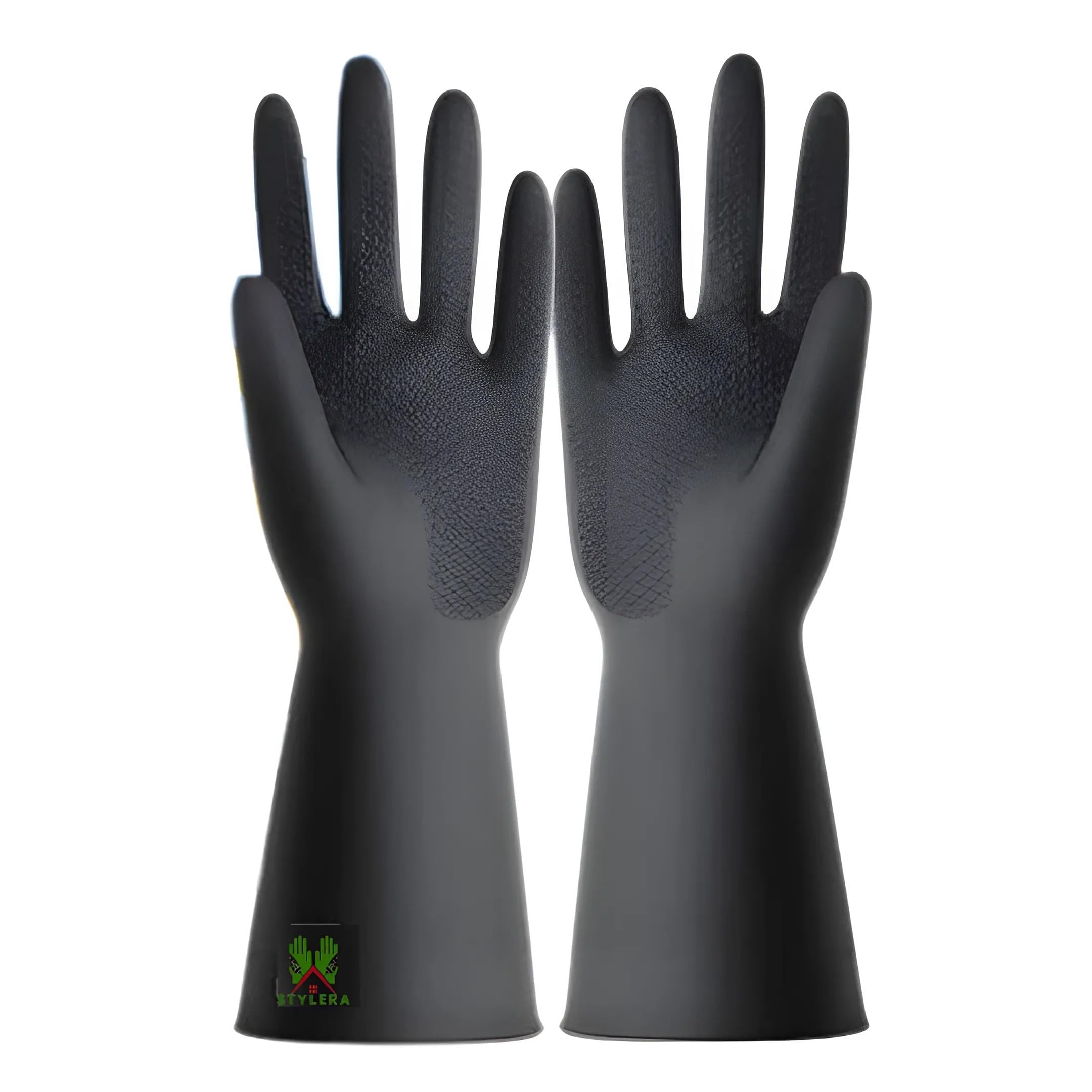 See full amazon price history chart for STYLERA Heavy-Duty Chemical Acid Alkali Oil Resistant Industrial Cleaning Non Slip Rubber Safety Work Gloves Use for Men and Women (PACK OF 2 PAIR, BLACK) STYLERA Heavy-Duty Chemical Acid Alkali Oil Resistant Industrial Cleaning Non Slip Rubber Safety Work Gloves Use for Men and Women (PACK OF 2 PAIR, BLACK) (B0CNRVFJBP) Amazon Price History, Amazon Price Tracker