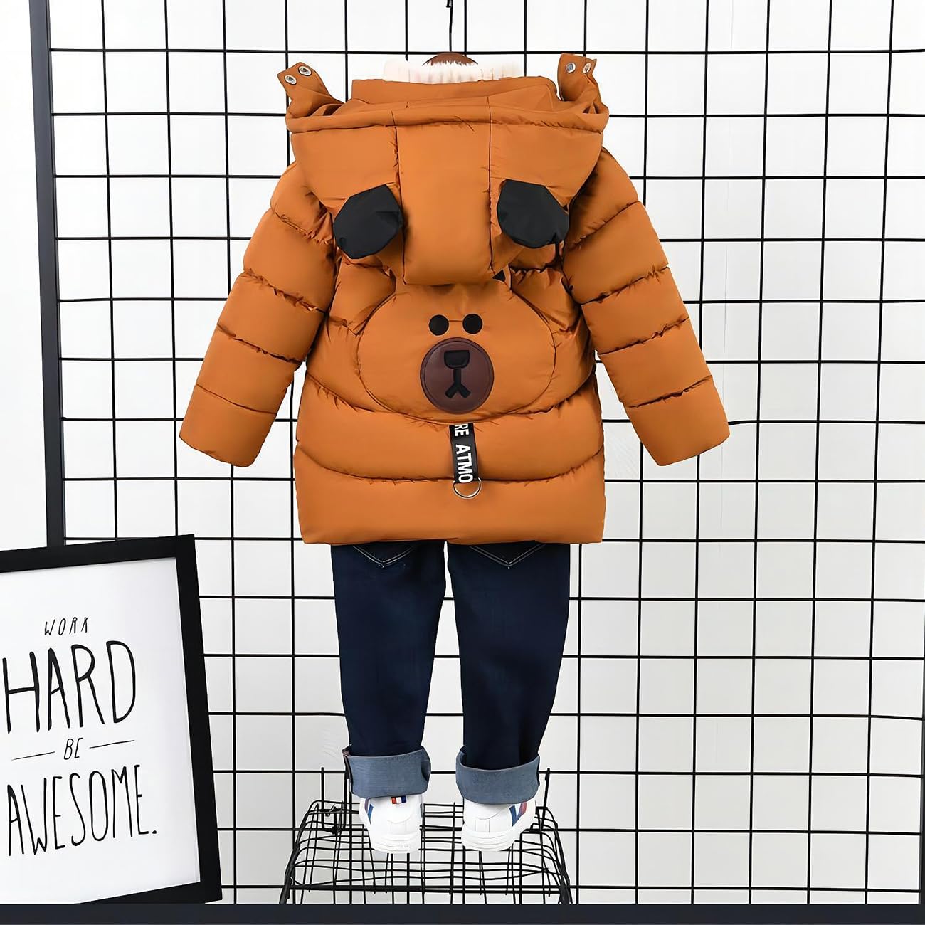 linboo Manteau Enfant Garçon Doudoune Chaud Blouson d'Hiver Automne Epais Veste à Capuche Pour Bébé Garçon