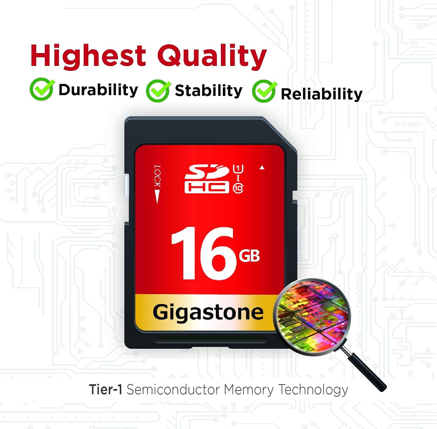 Gigastone 16GB 10-Pack SD Card UHS-I U1 Class 10 SDHC Memory Card High-Speed Full HD Video Canon Nikon Sony Pentax Kodak Olympus Panasonic Digital Camera, with 10 Mini Cases