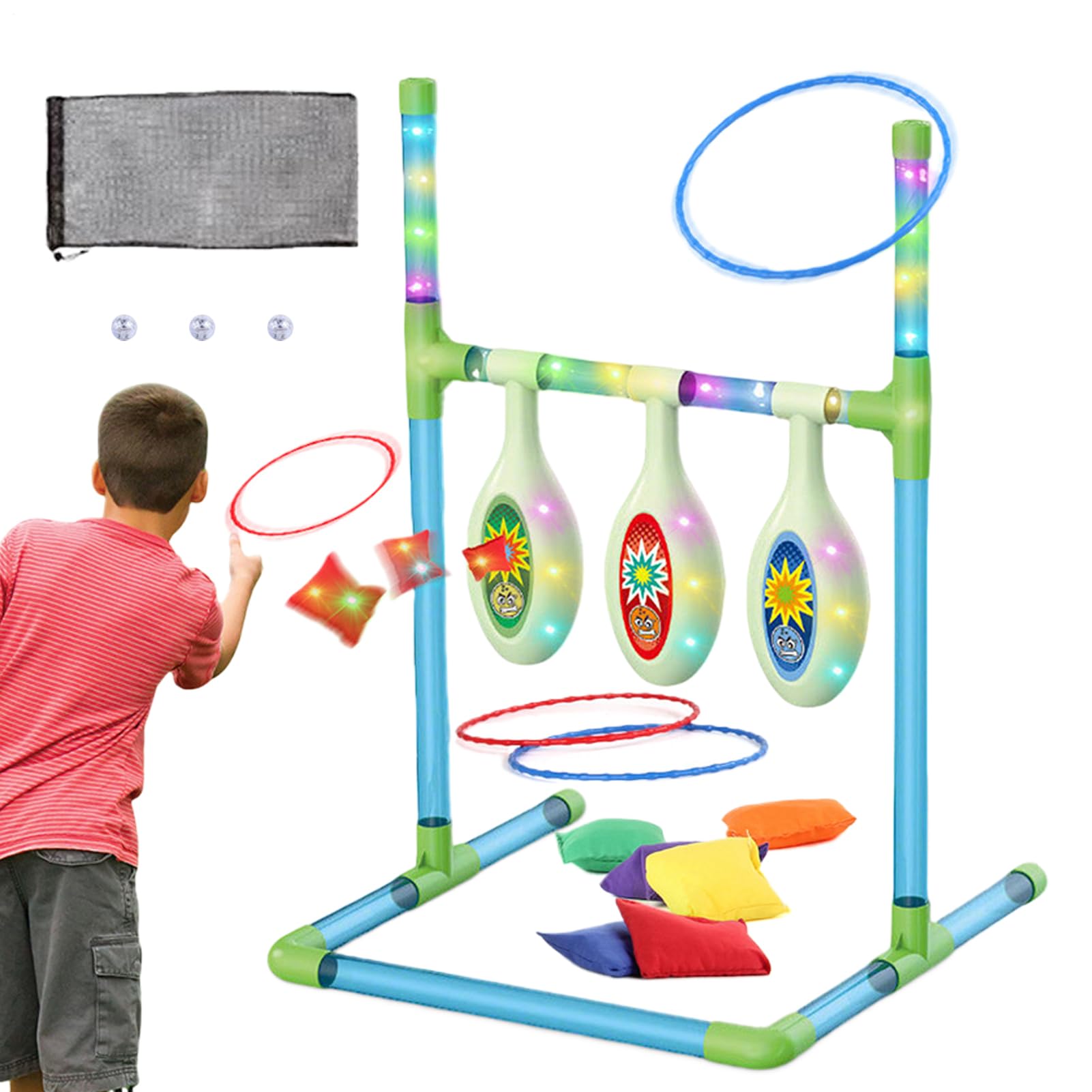 Wurfspiel – Komplettes Aufbewahrungs-Set – Wurfsäcke für Kinder | für Outdoor, Hof, Garten, Park, Sport, Party, Erwachsene, Jungen und Mädchen