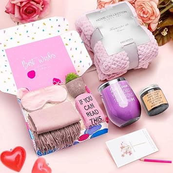 Breast Cancer Awareness Gift Basket - Chemo Survivor, Tumbler, Cancer Fighter Sock, Survivor Candle, Bracelet, Silk Sleep Mask (Purple)