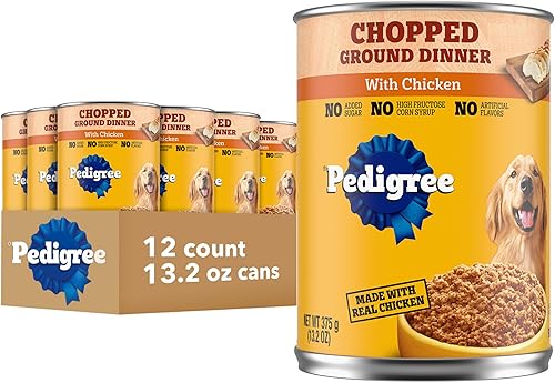 PEDIGREE Chopped Ground Dinner Wet Dog Food 132 oz Cans