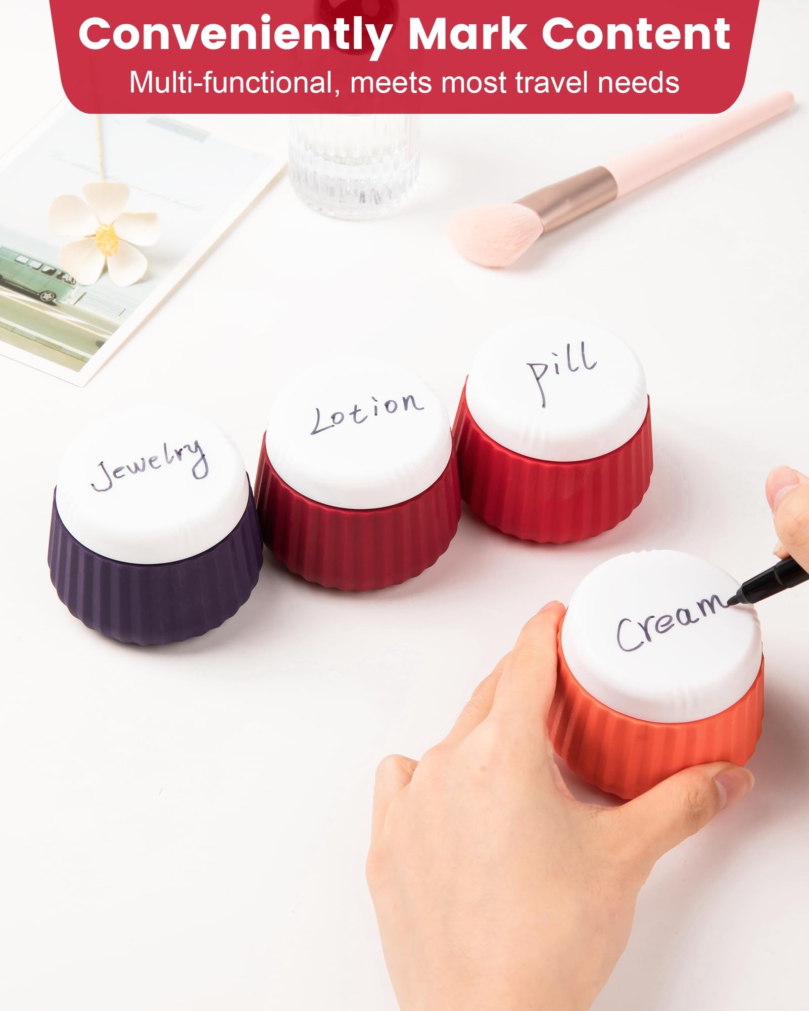 Travel Containers for Toiletries 4 Pack, TSA Approved Travel Size Toiletries, Portable Size Containers - Image 3